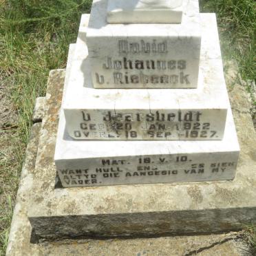 JAARSVELDT David Johannes van Riebeeck, van 1922-1927