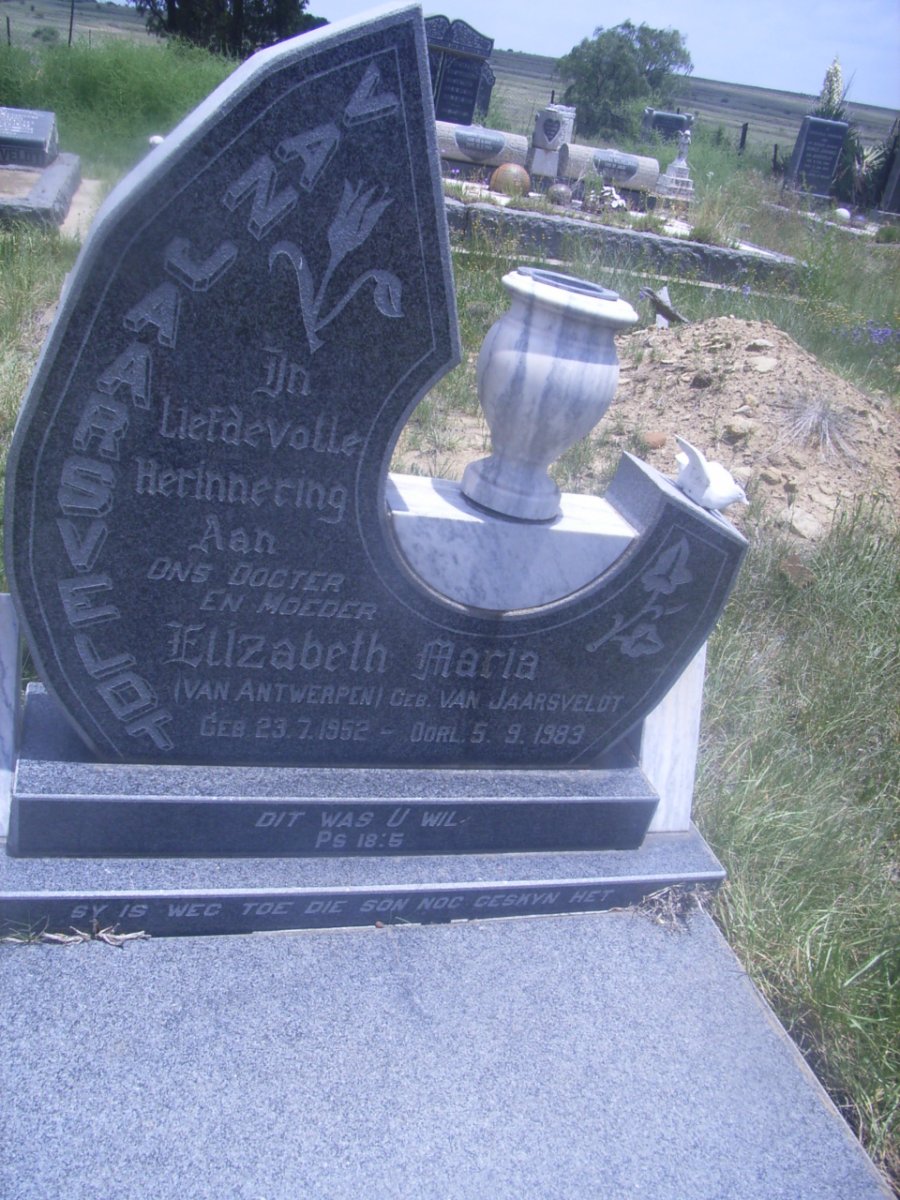 JAARSVELDT Elizabeth Maria, van asook VAN ANTWERPEN 1952-1983