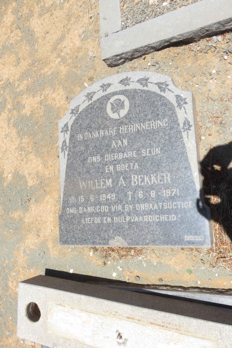 BEKKER Willem A. 1949-1971