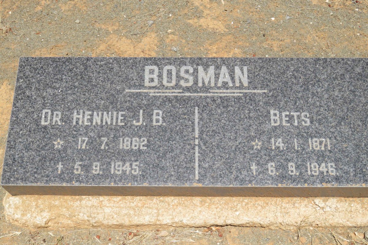 BOSMAN Hennie J.B. 1862-1945 &amp; Bets 1871-1946