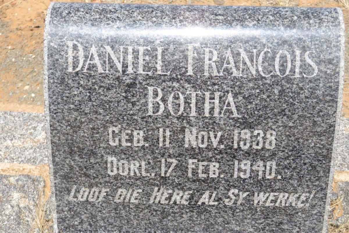 BOTHA Daniel Francois 1938-1940