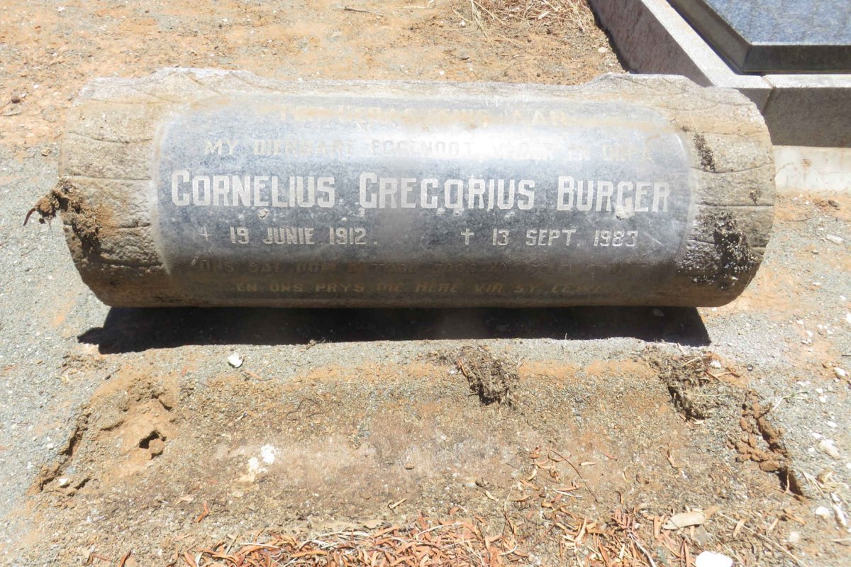 BURGER Cornelius Gregorius 1912-1983
