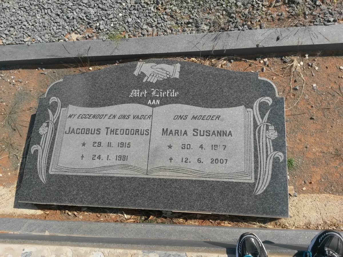 BREEDT Jacobus Theodorus 1915-1981 &amp; Maria Susanna 1917-2007