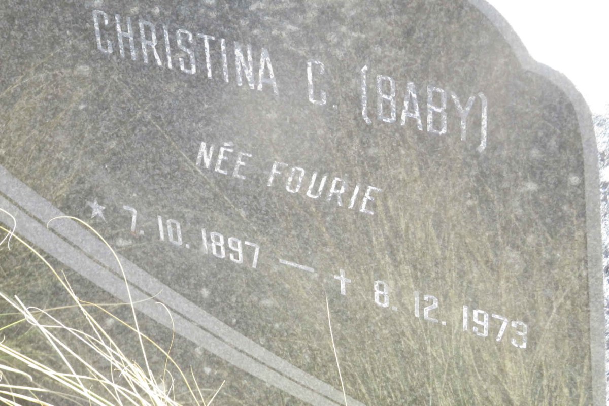 BURGER Pieter 1895-1974 &amp; Christina C. FOURIE 1897-1973