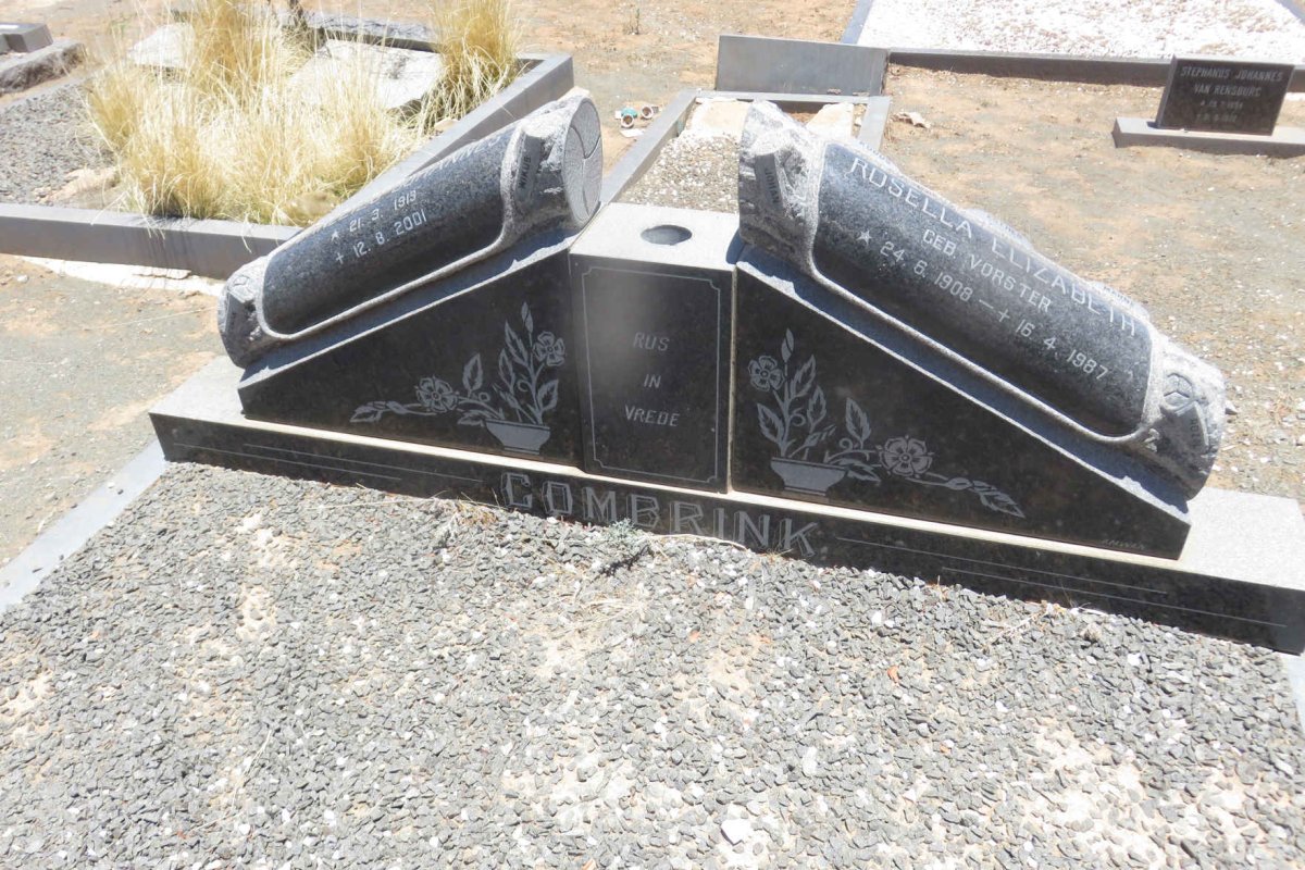 COMBRINK Cornelius Johannes 1919-2001 &amp; Rosella Elizabeth VORSTER 1908-1987