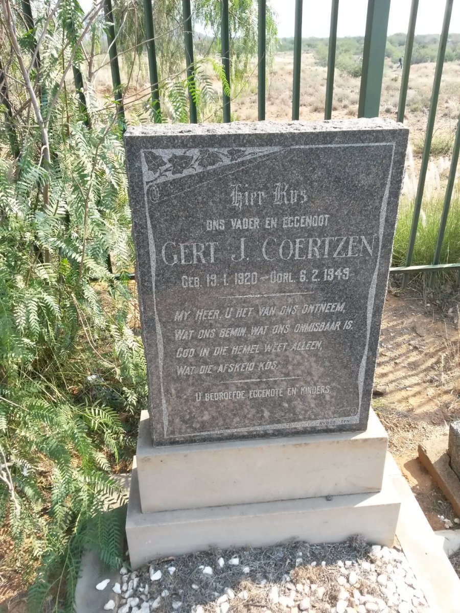 COERTZEN Gert J. 1920-1949