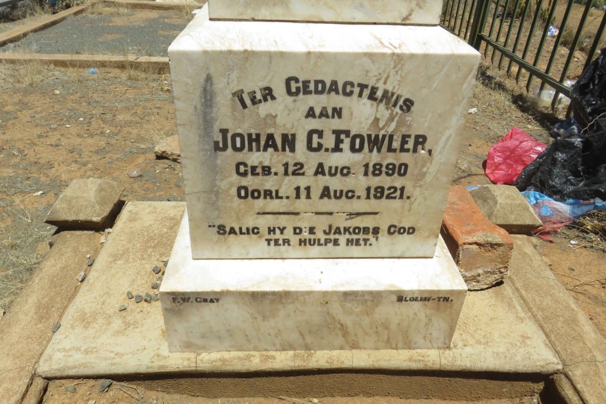FOWLER Johan C. 1890-1921