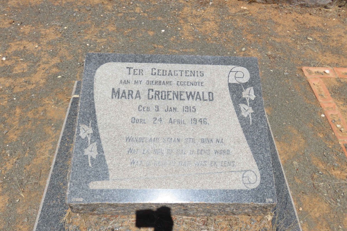 GROENEWALD Mara 1915-1946