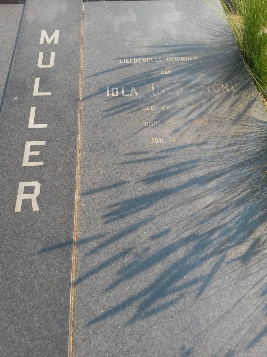 MULLER Iola nee CATTON 1925-1993