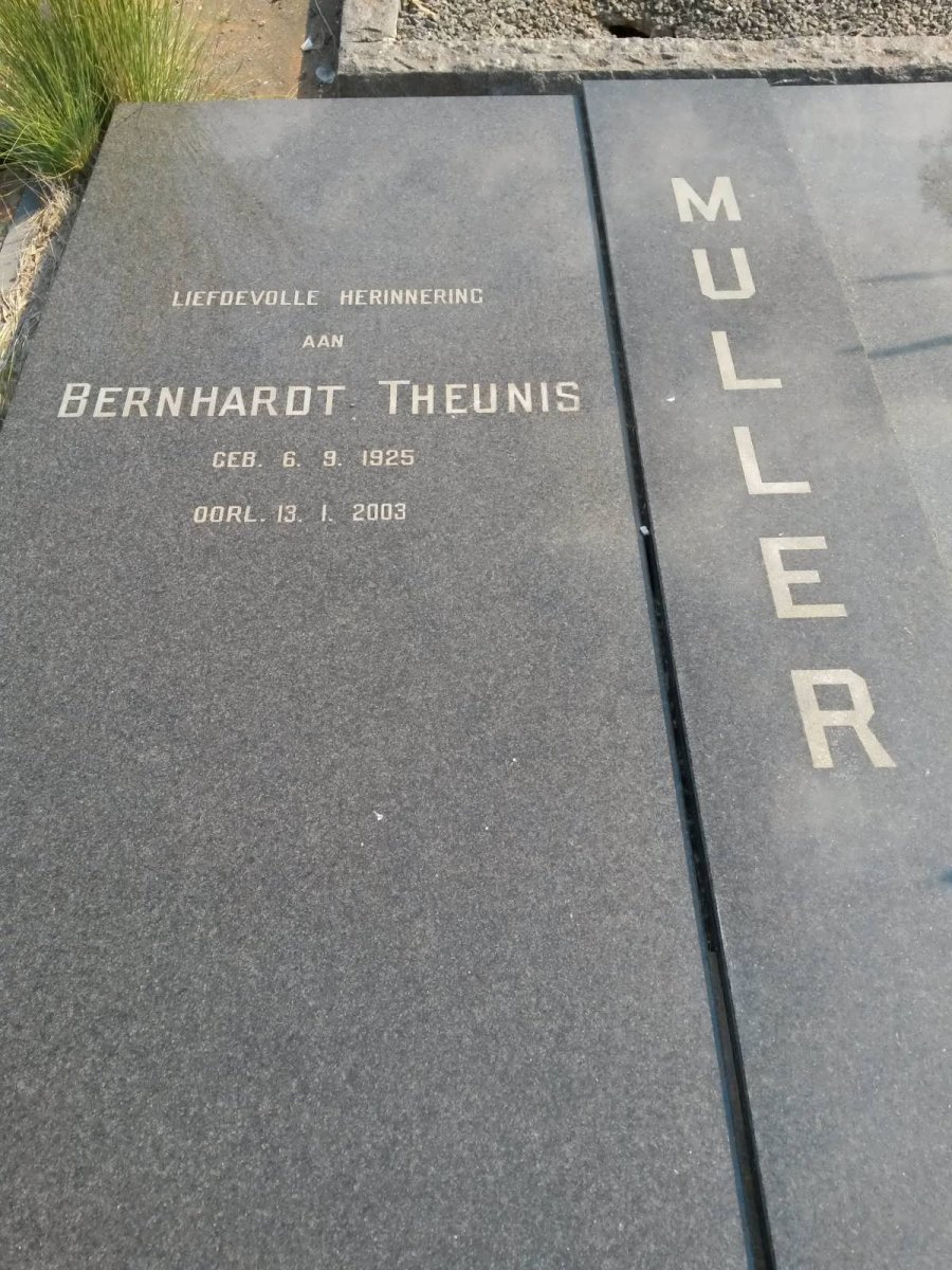 MULLER Bernhardt Theunis 1925-2003
