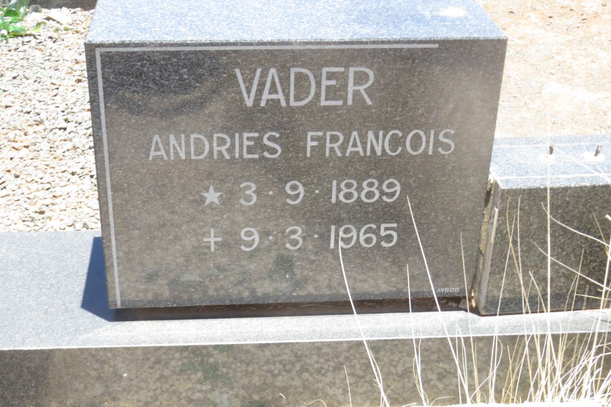 MULLER Andries Francois 1889-1965