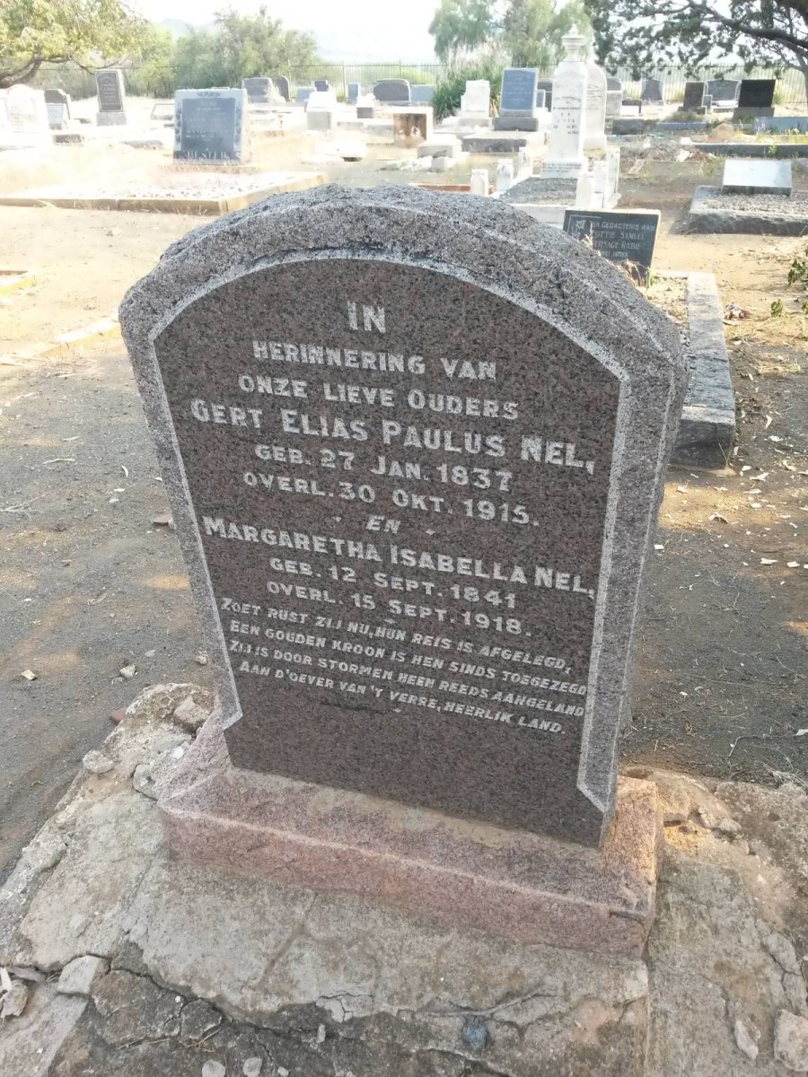 NEL Gert Elias Paulus 1837-1915 &amp; Margaretha Isabella 1841-1918