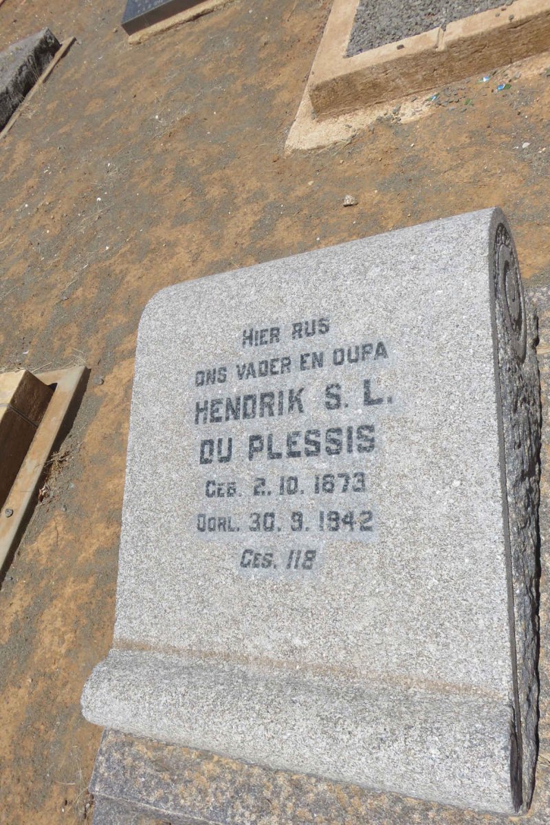 PLESSIS Hendrik S.L., du 1873-1942