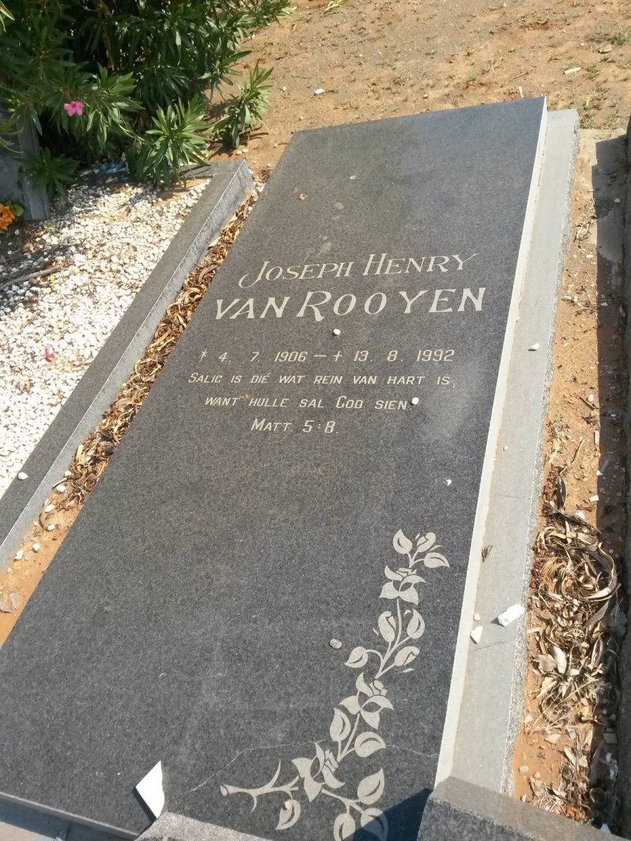 ROOYEN Joseph Henry, van 1906-1992