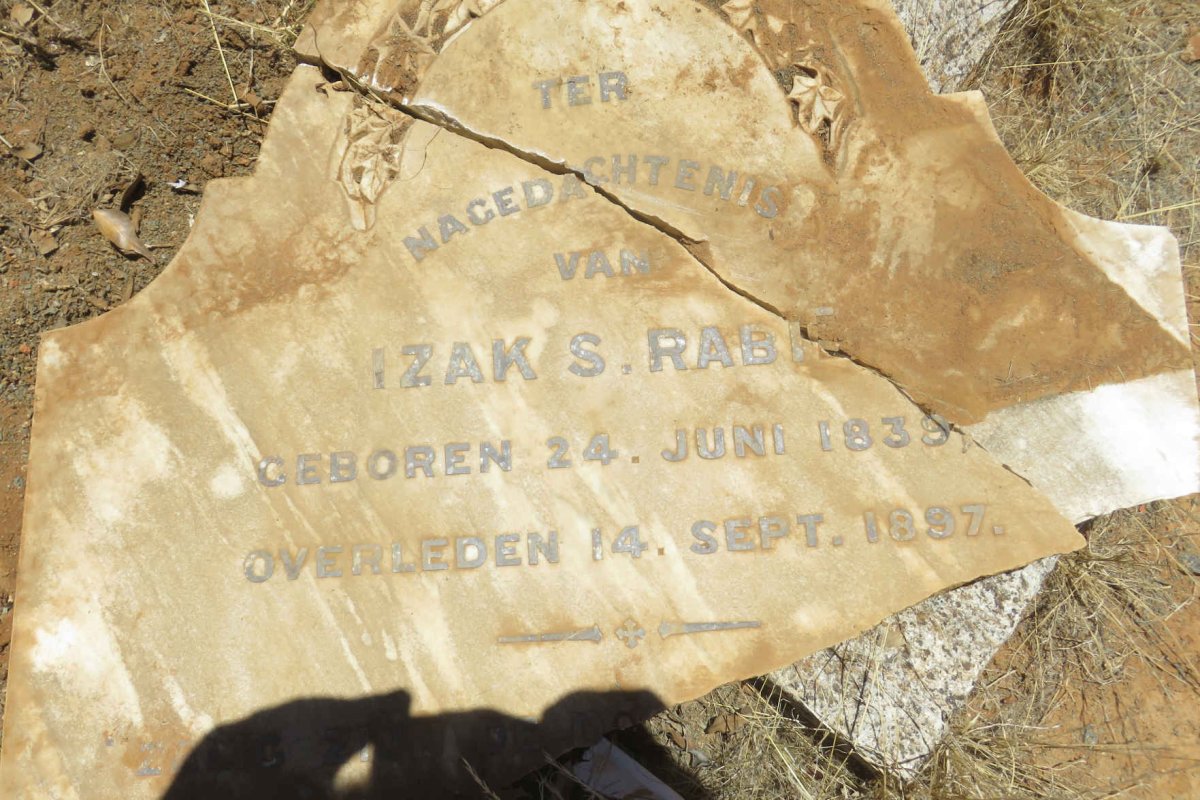 RABIE Izak S. 1839-1897