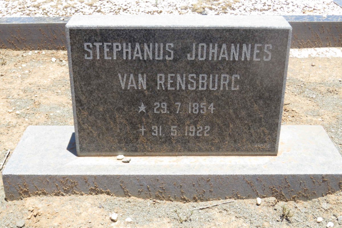 RENSBURG Stephanus Johannes, van 1854-1922