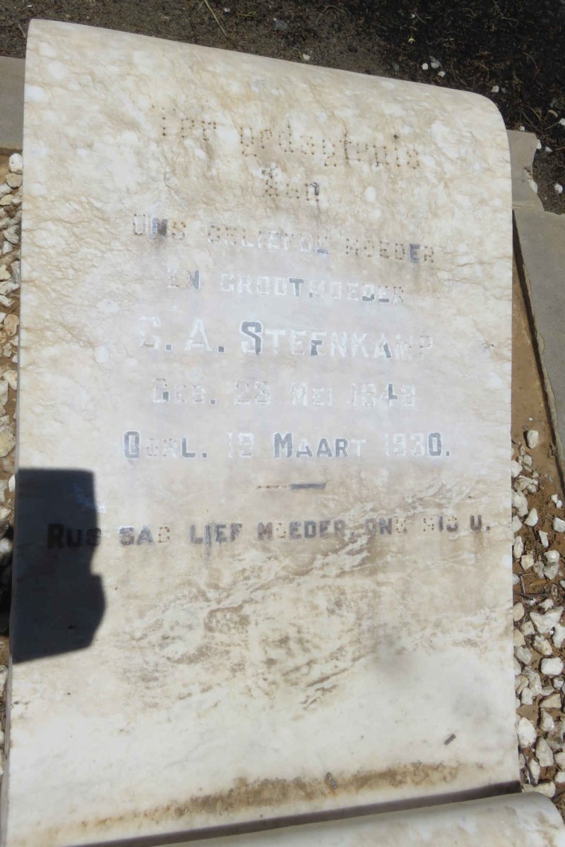 STEENKAMP C.A. 1849-1930