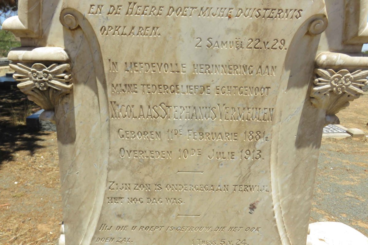 VERMEULEN Nicolaas Stephanus 1881-1913
