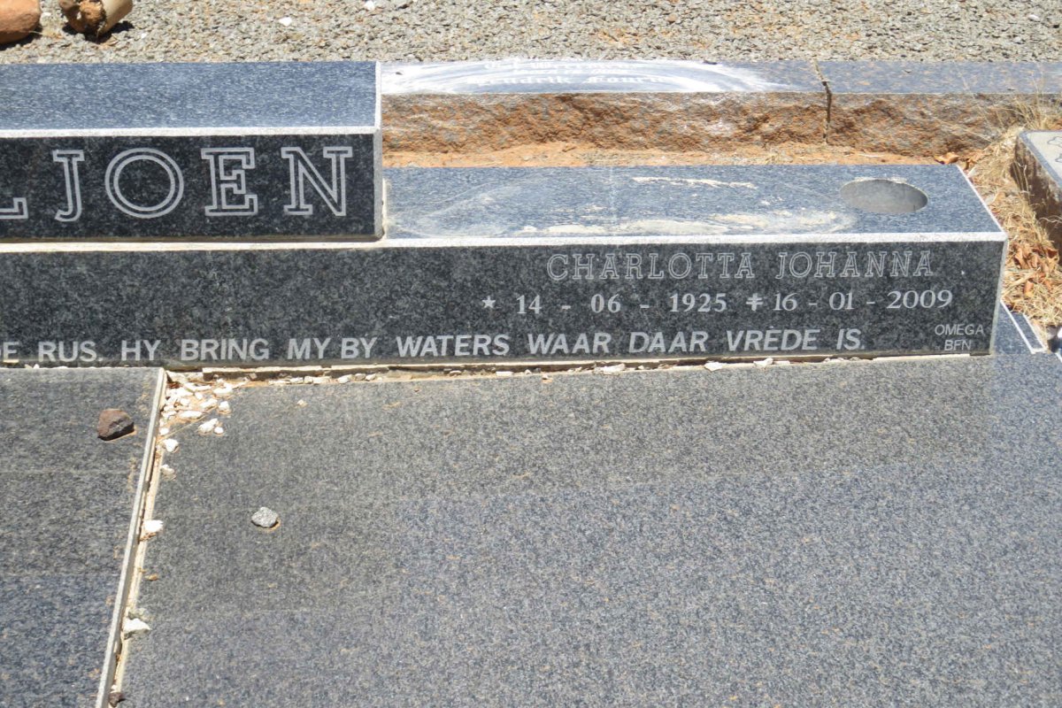 VILJOEN Jacob Stefanus Claassens 1923-2002 &amp; Charlotta Johanna 1925-2009
