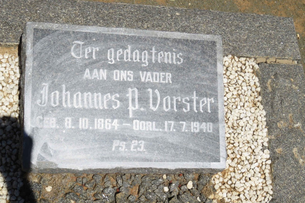 VORSTER Johannes P. 1864-1940