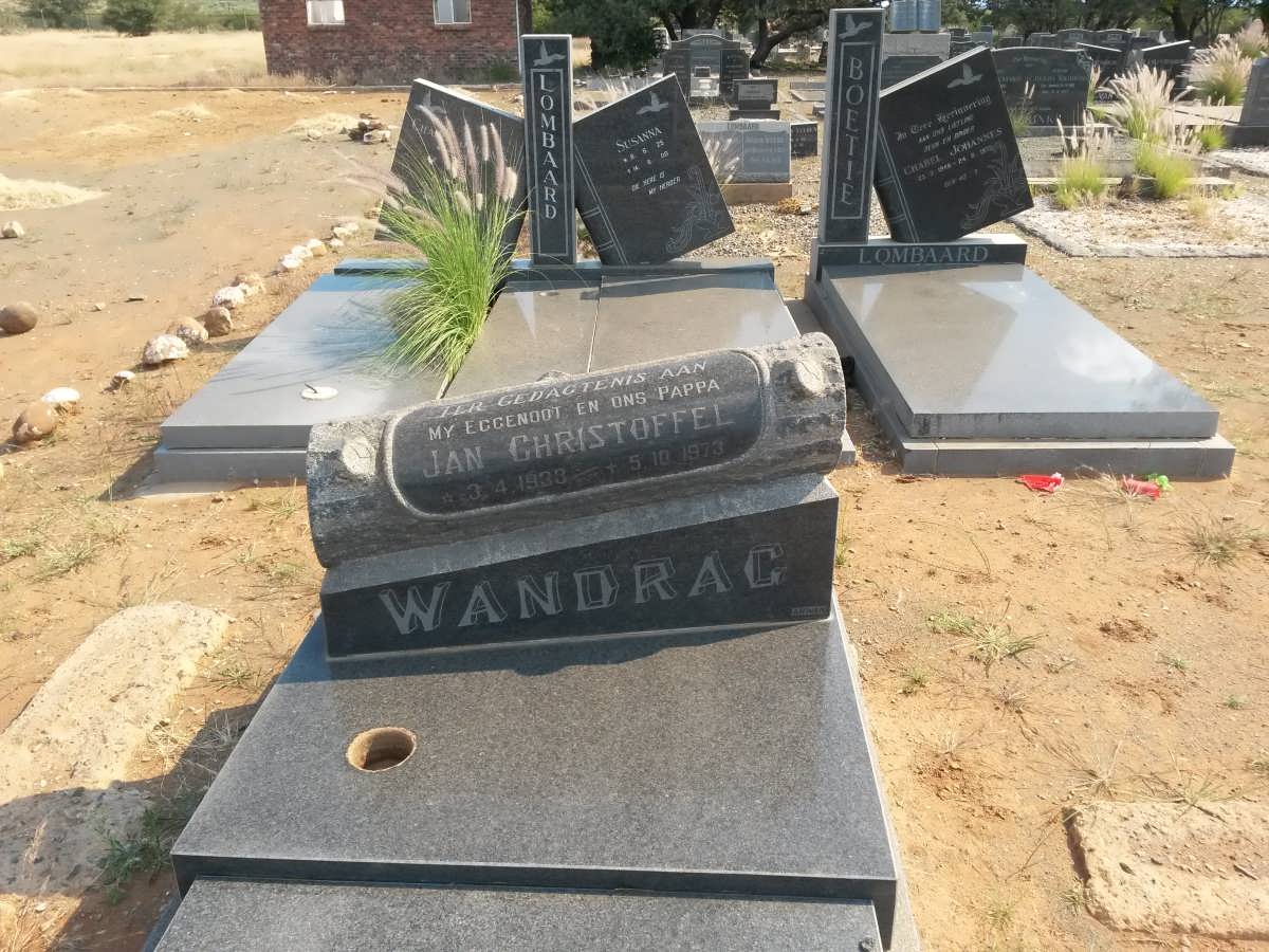 WANDRAG Jan Christoffel 1933-1973