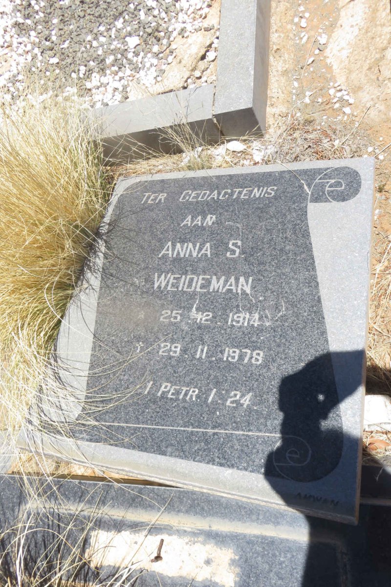 WEIDEMAN Anna S. 1914-1978