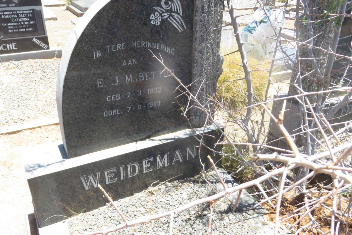 WEIDEMAN E.J.M. 1905-1980