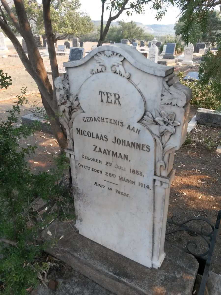 ZAAYMAN Nicolaas Johannes 1853-1914
