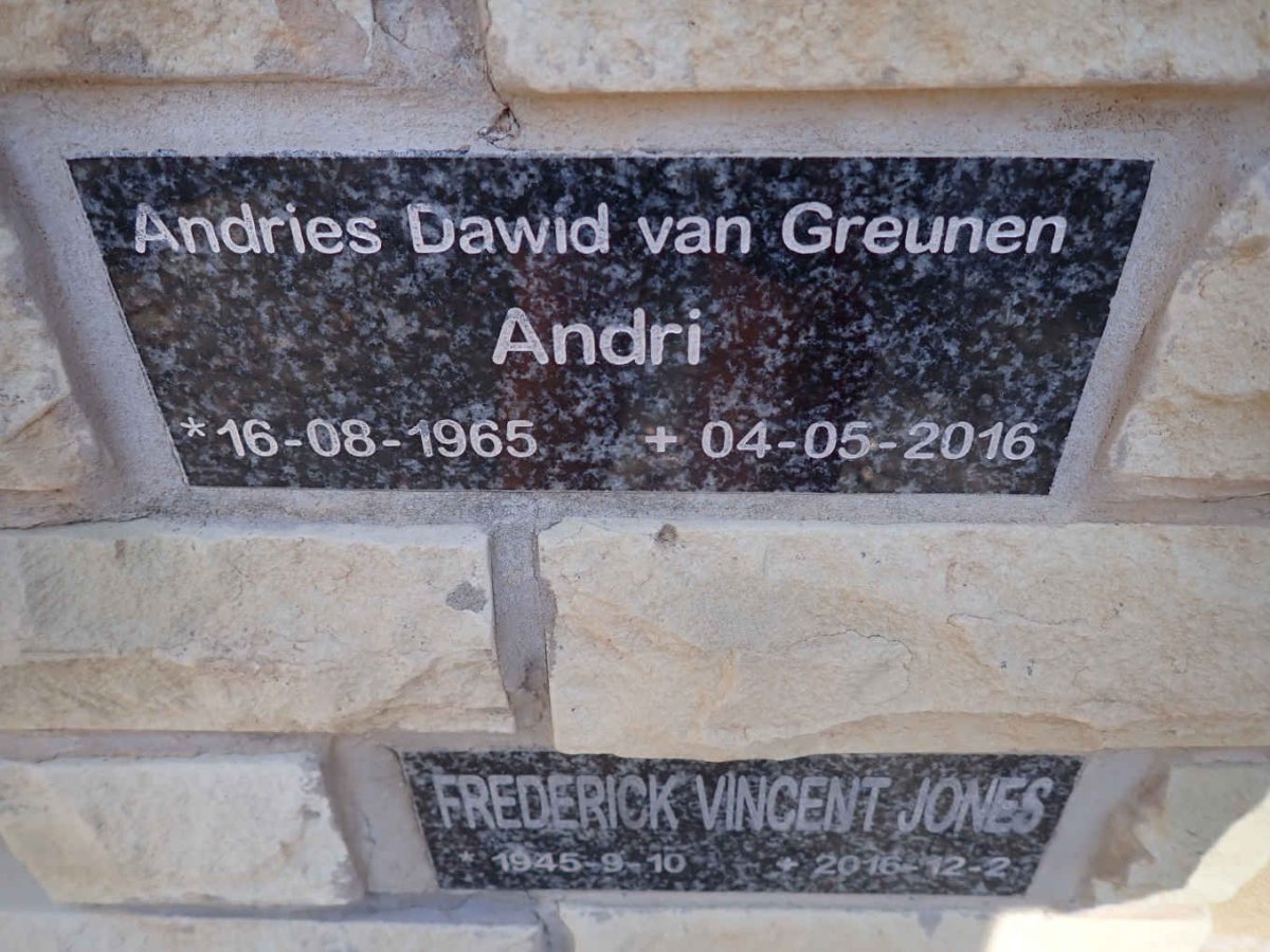 GREUNEN Andries Dawid, van 1965-2016