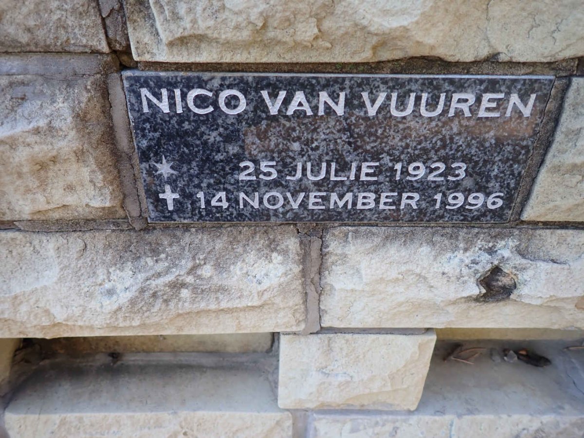 VUUREN Nico, van 1923-1996