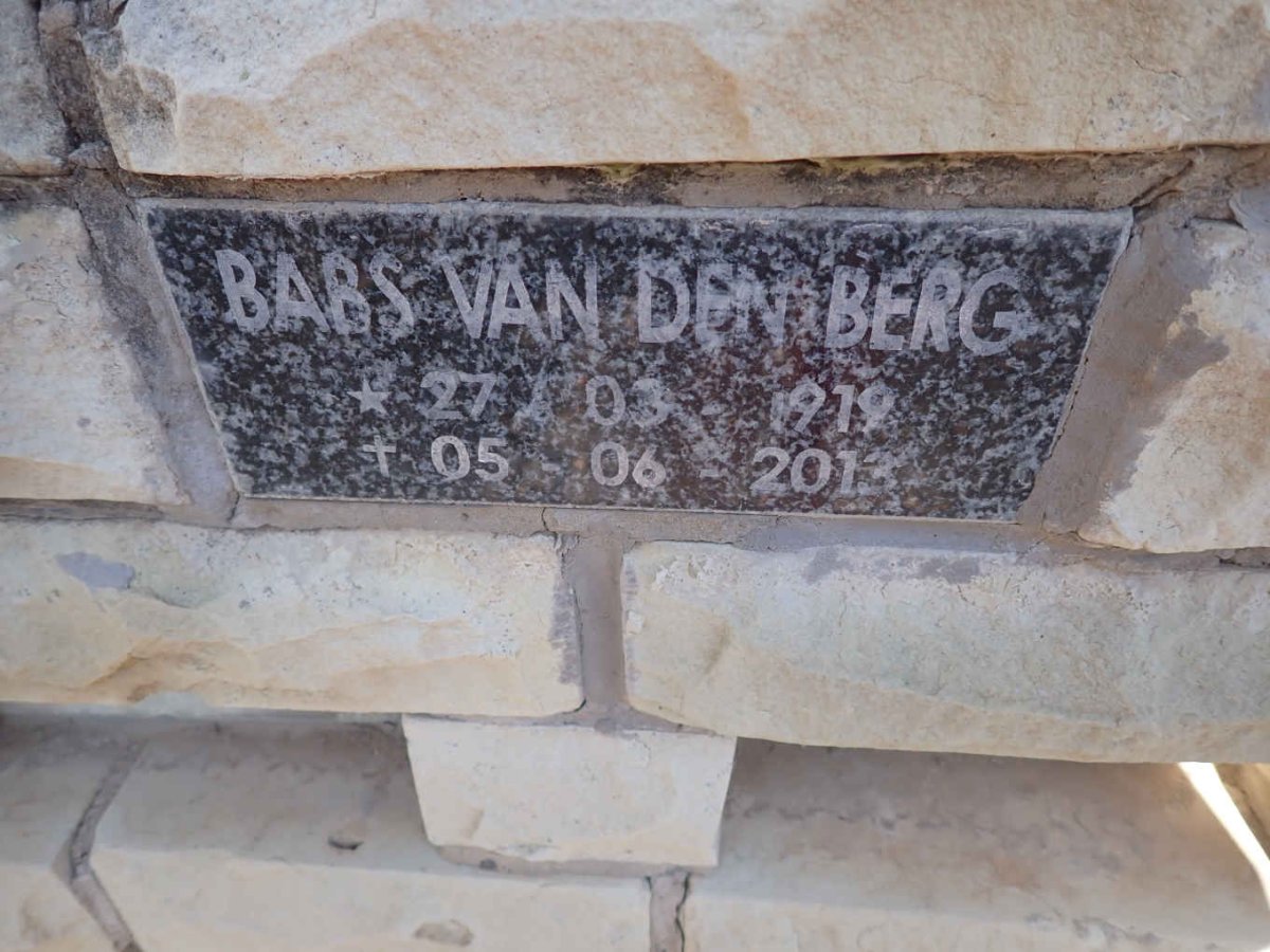 BERG Babs, van den 1919-2013
