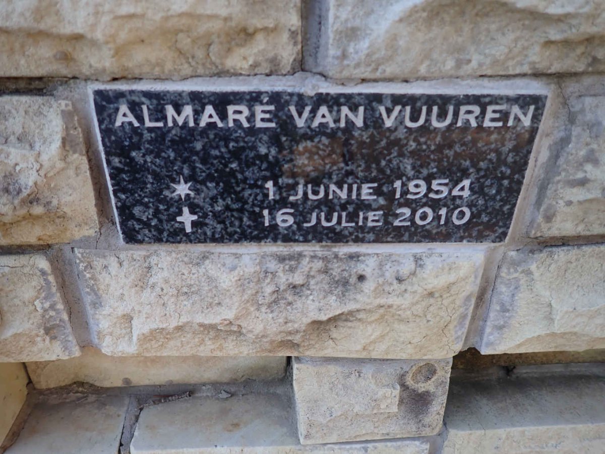 VUUREN Almare, van 1954-2010