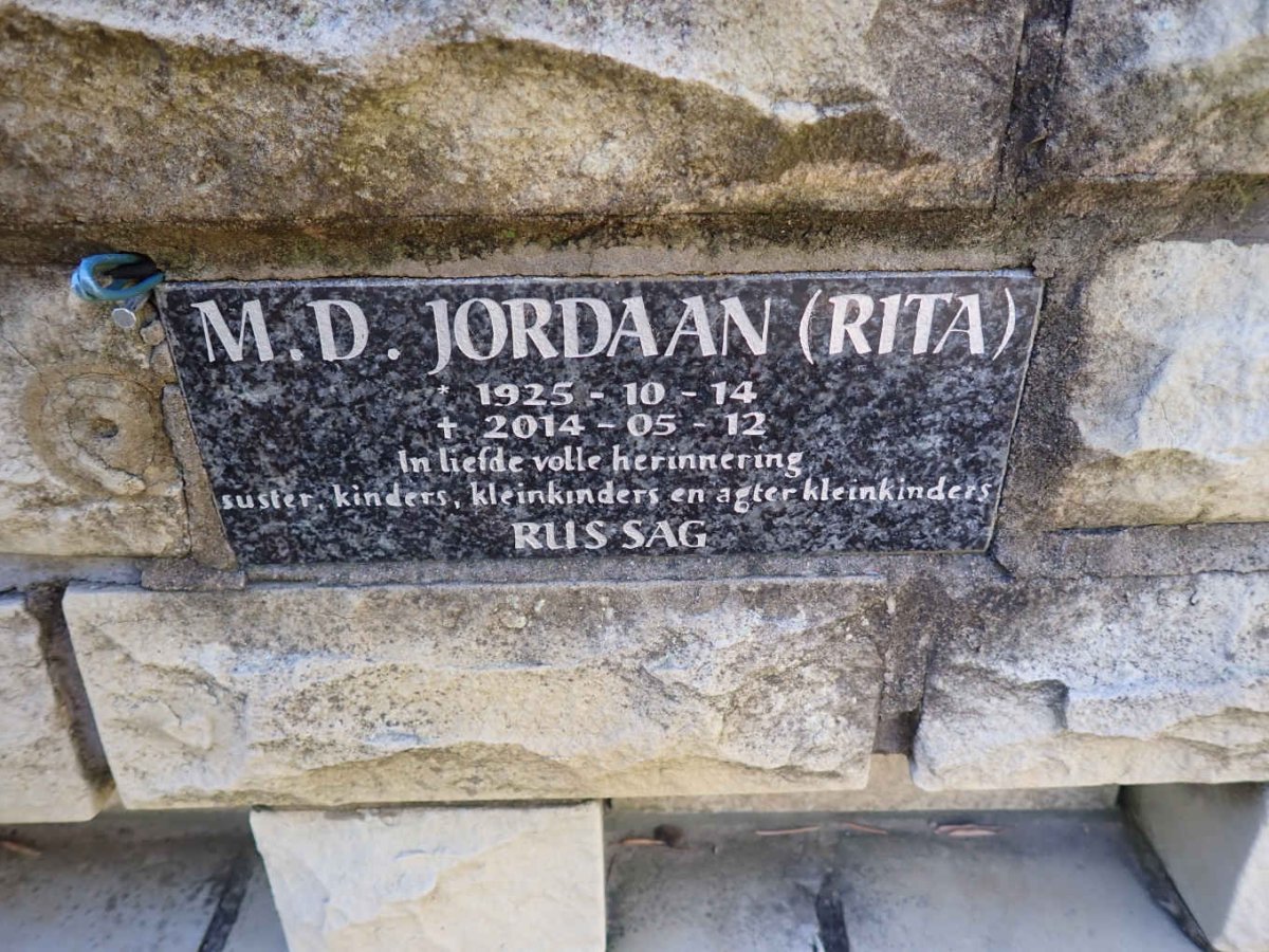 JORDAAN M.D. 1925-2014