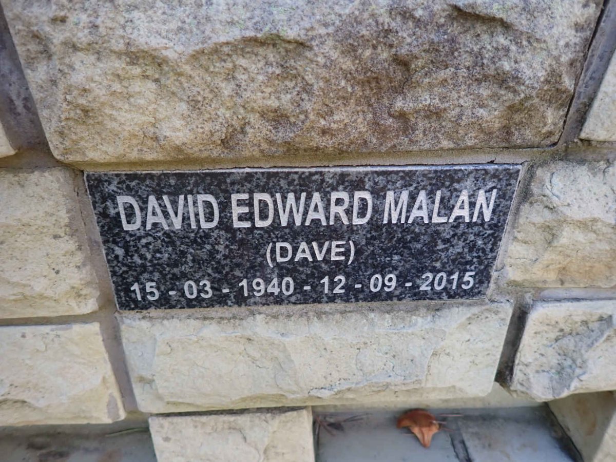 MALAN David Edward 1940-2015