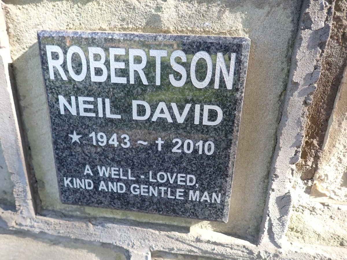 ROBERTSON Neil David 1943-2010