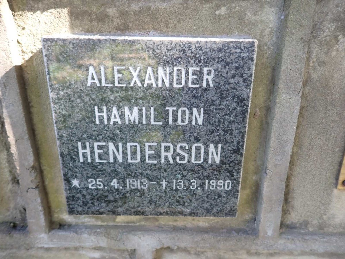 HENDERSON Alexander Hamilton 1913-1990