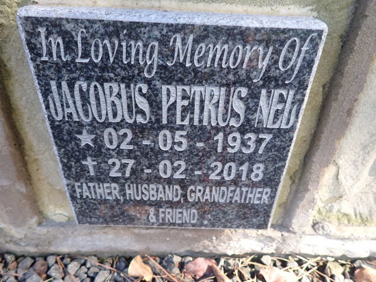 NEL Jacobus Petrus 1937-2018
