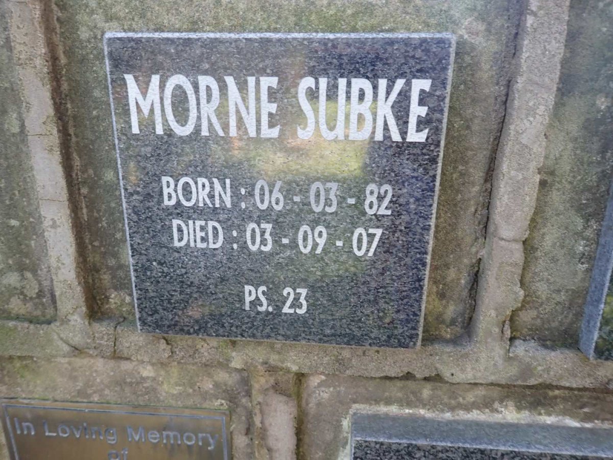 SUBKE Morne 1982-2007