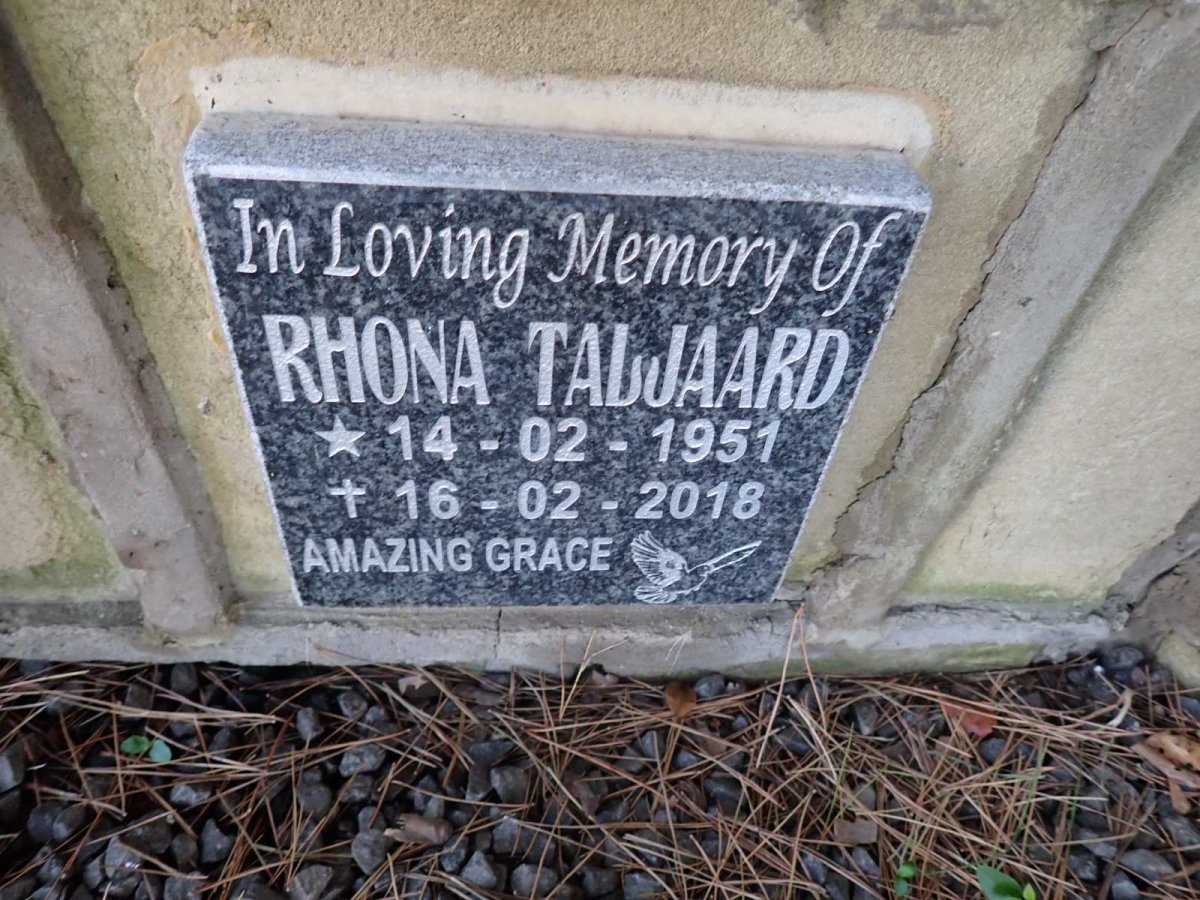 TALJAARD Rhona 1951-2018