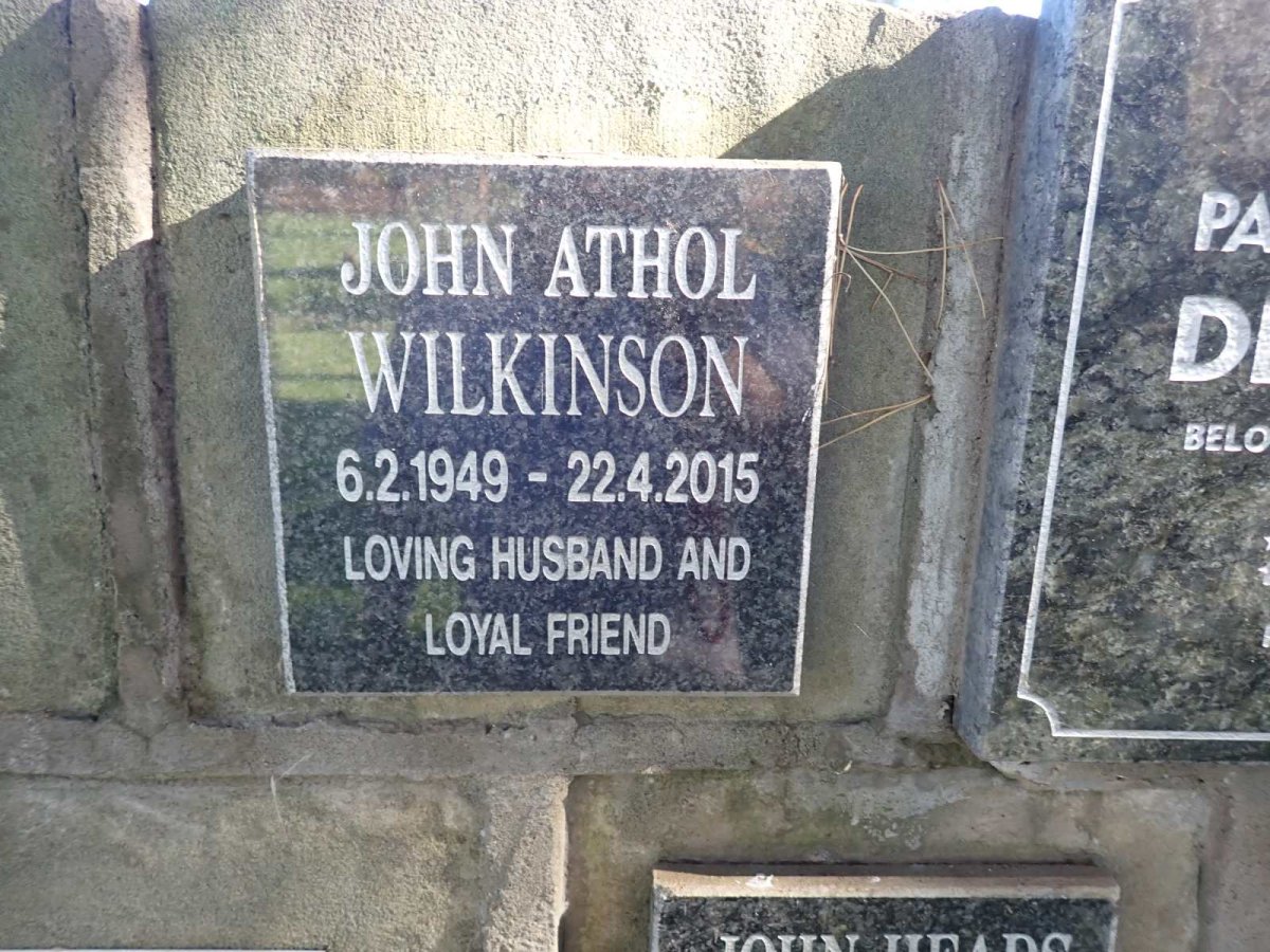 WILKINSON John Athol 1949-2015