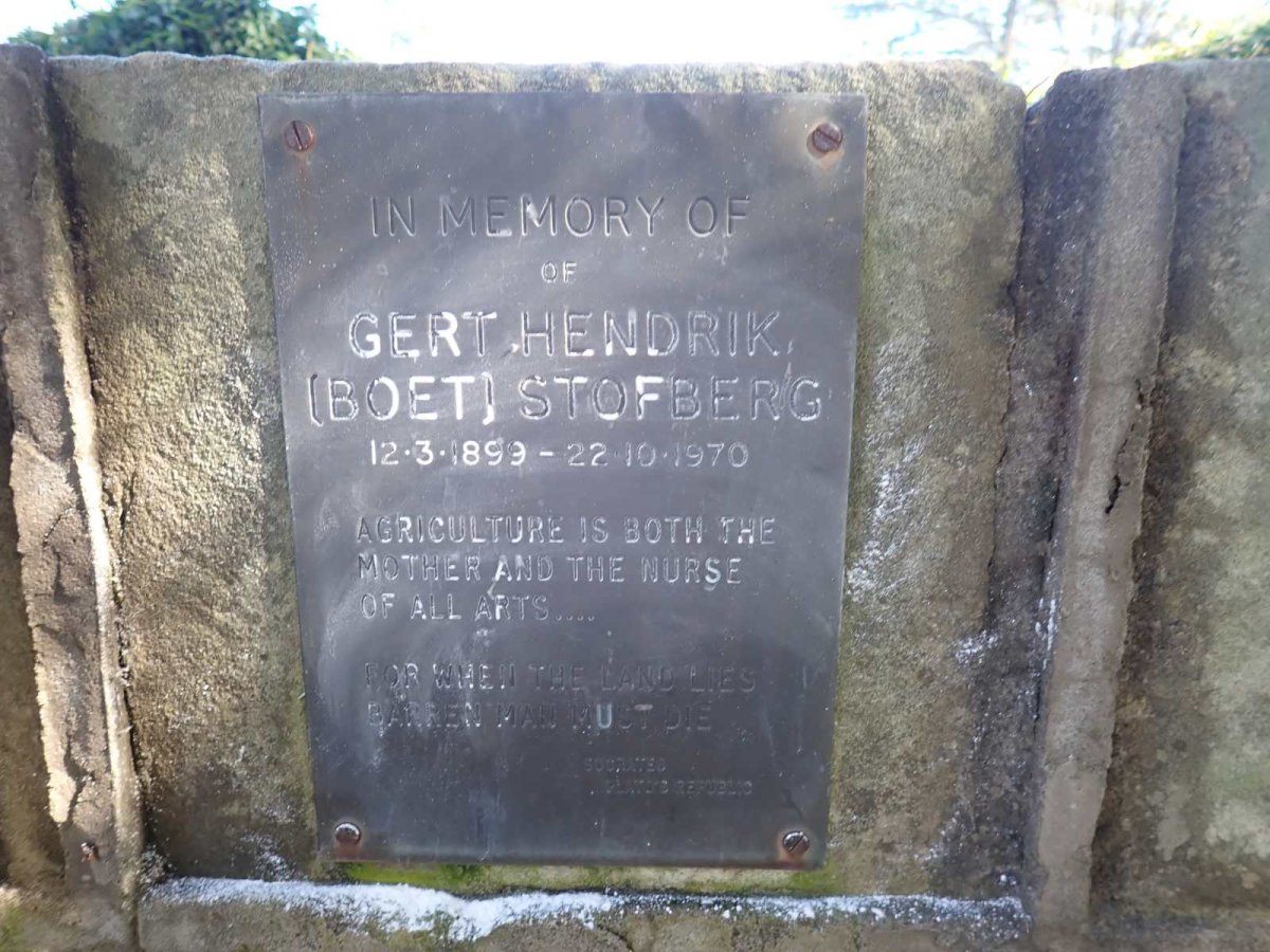 STOFBERG Gert Hendrik 1899-1970