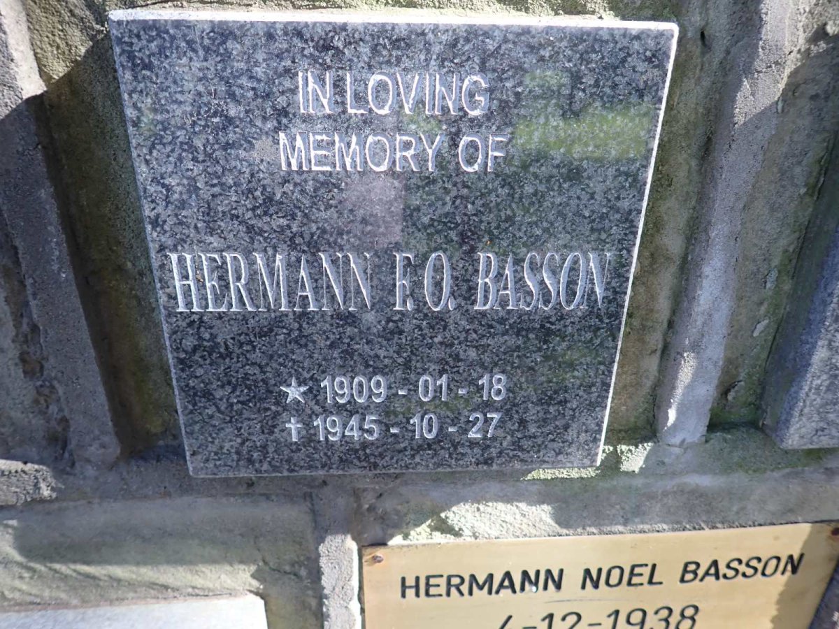 BASSON Hermann F.O. 1909-1945