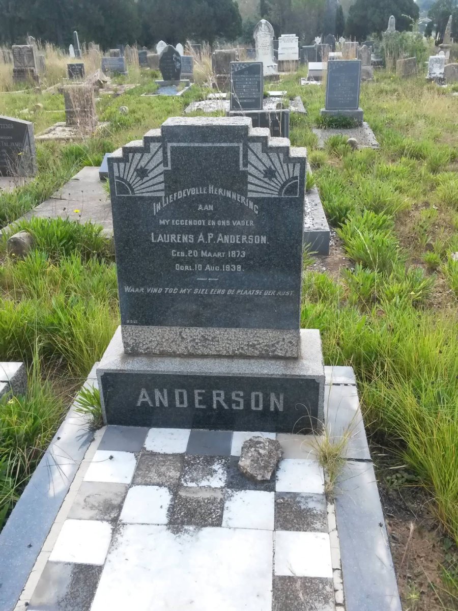 ANDERSON Laurens A.P. 1873-1938