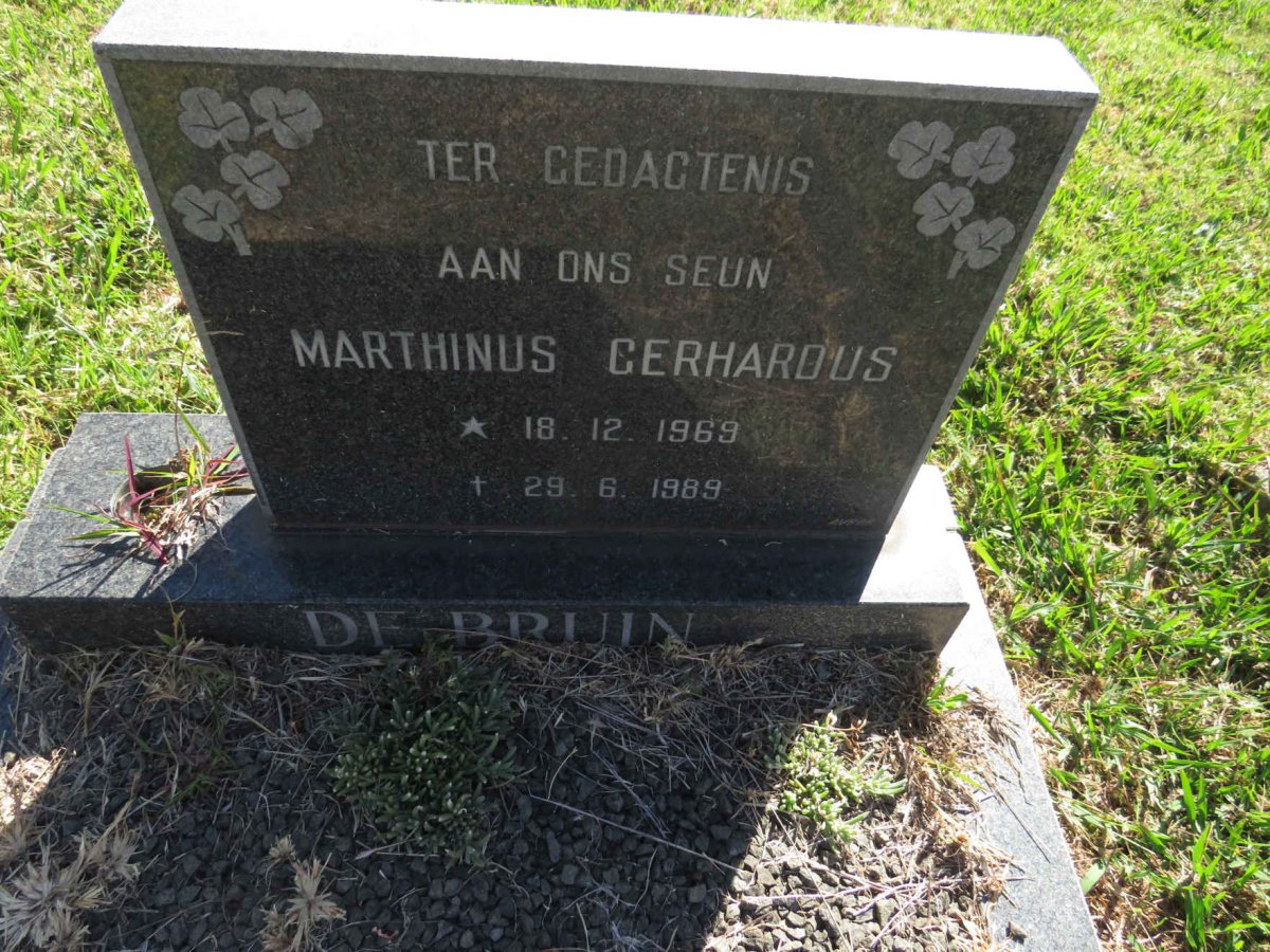 BRUIN Marthinus Gerhardus, de 1969-1989