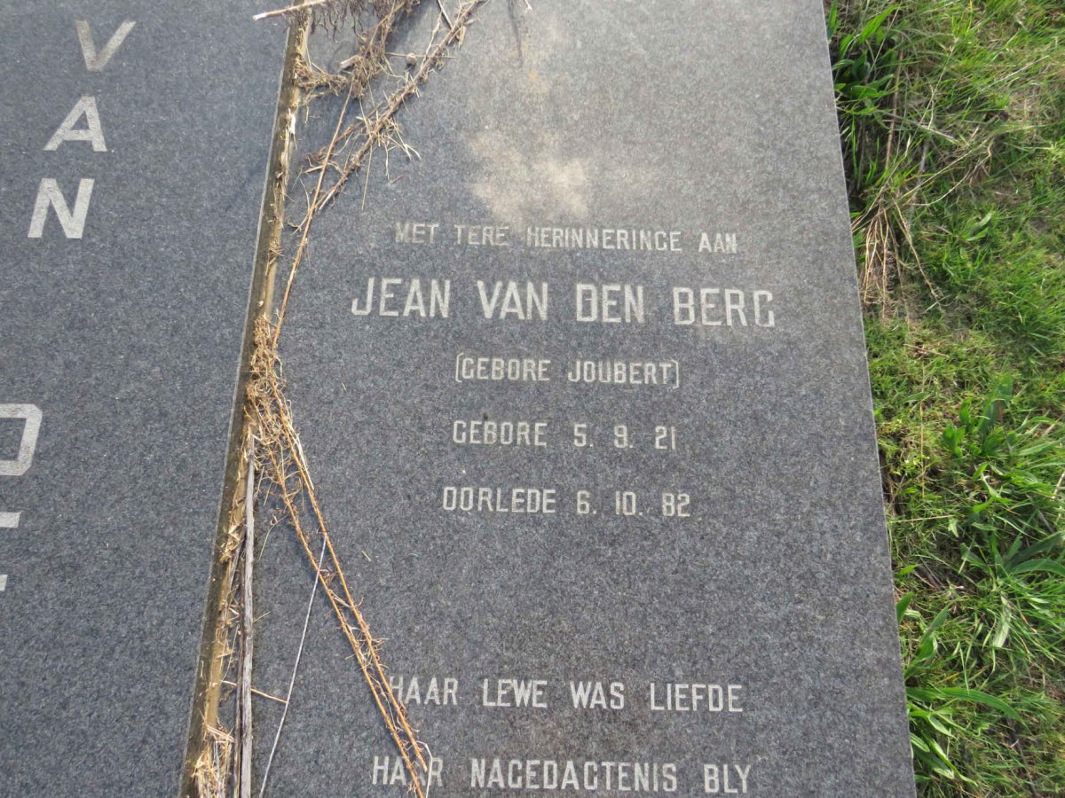 BERG Jan Christoffel, van den 1922-1992 & Jean JOUBERT 1921-1982 _1