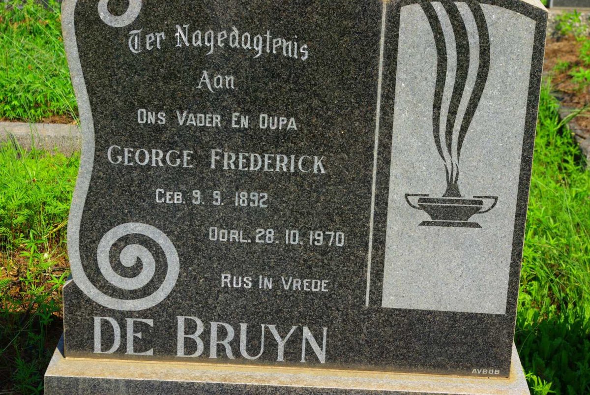 BRUYN George Frederick, de 1892-1970