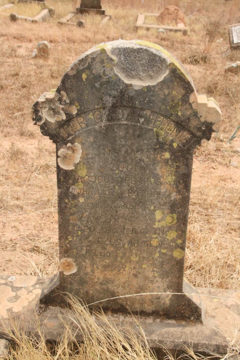 BOTHA Jacobus Petrus Johannes 1906-1924