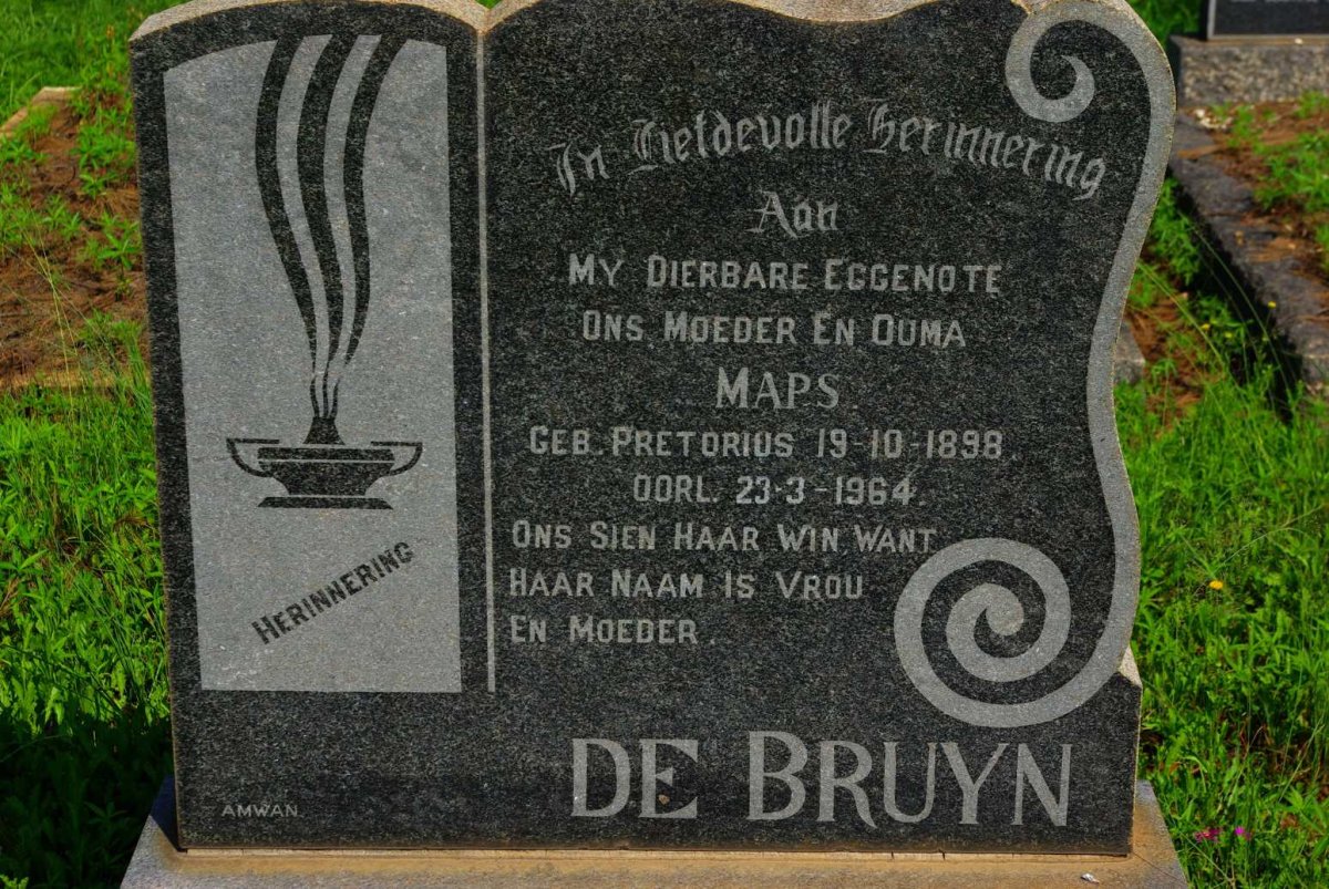 BRUYN Maria Aletta, de nee PRETORIUS 1898-1964