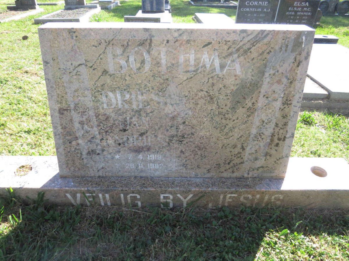 BOTHMA Jan Andries 1919-1982