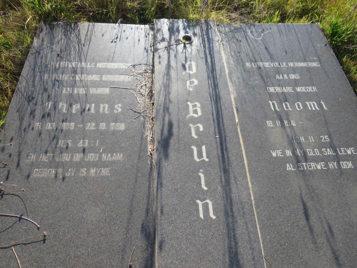 BRUIN Theuns, de 1939-1989 & Naomi 1941-